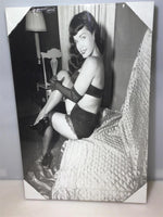 Betty Page Pin Up on canvas on frame  20"x30"