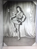 Betty Page Pin Up on canvas on frame  20"x30"