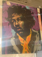 Jimmy Hendrix Sigend by Leon Hendrix 5 ft giant art work David Garibaldi